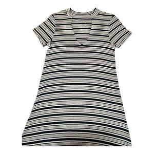 L.A. Hearts’ Black Grey White Striped Casual Mini‎ Dress N164